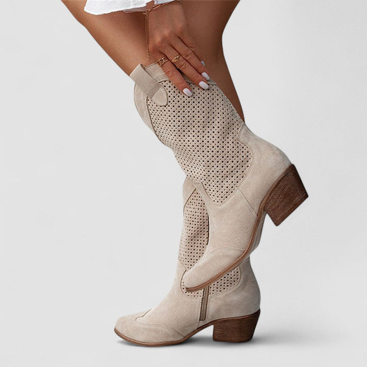 Perforated Western Boots