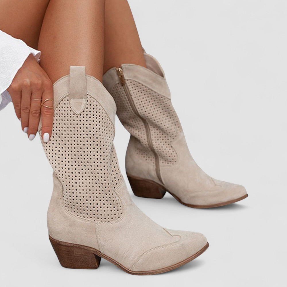Perforated Western Boots