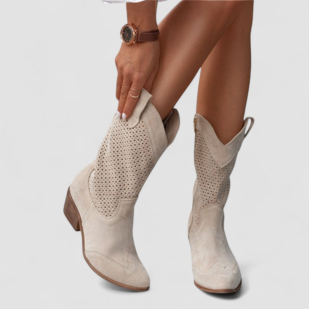Perforated Western Boots