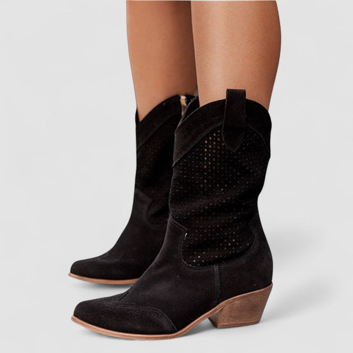 Perforated Western Boots