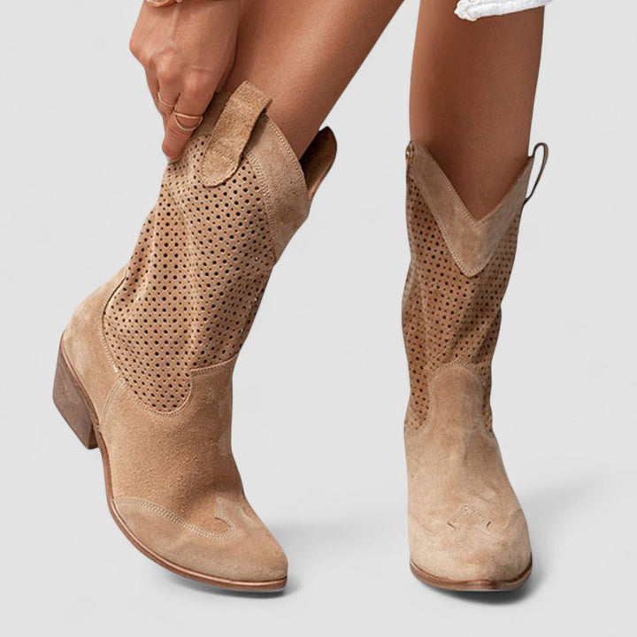 Perforated Western Boots