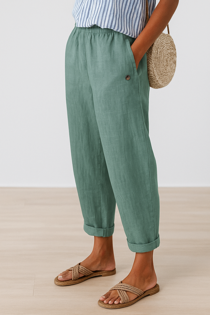 Perrie | Effortless Linen Pants with Side Pockets