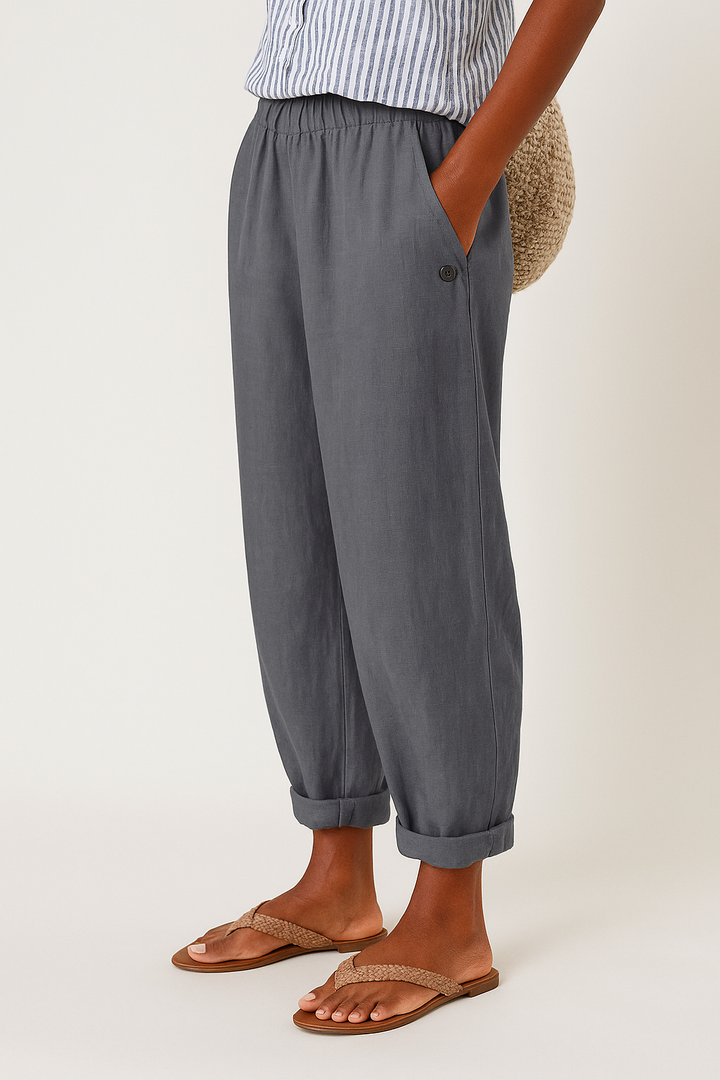 Perrie | Effortless Linen Pants with Side Pockets