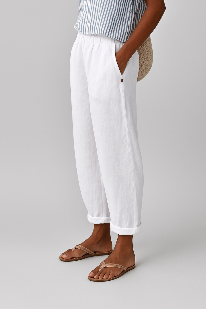 Perrie | Effortless Linen Pants with Side Pockets