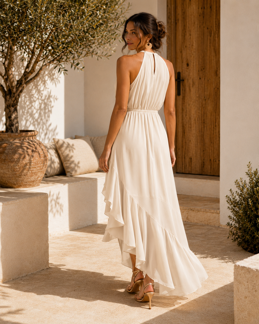 Gabriella | Elegant Dress with Asymmetric Hem