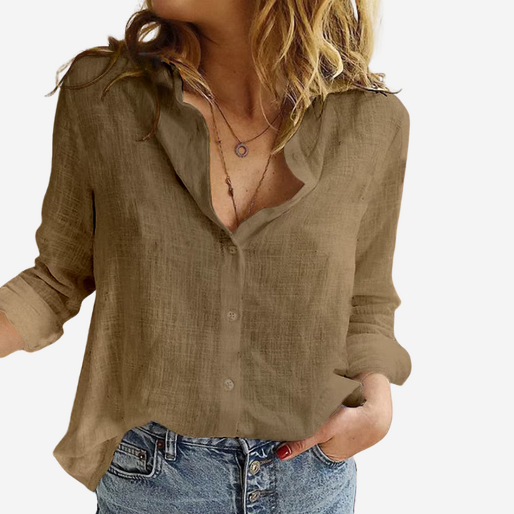 Della | Airy Vintage Collar Blouse