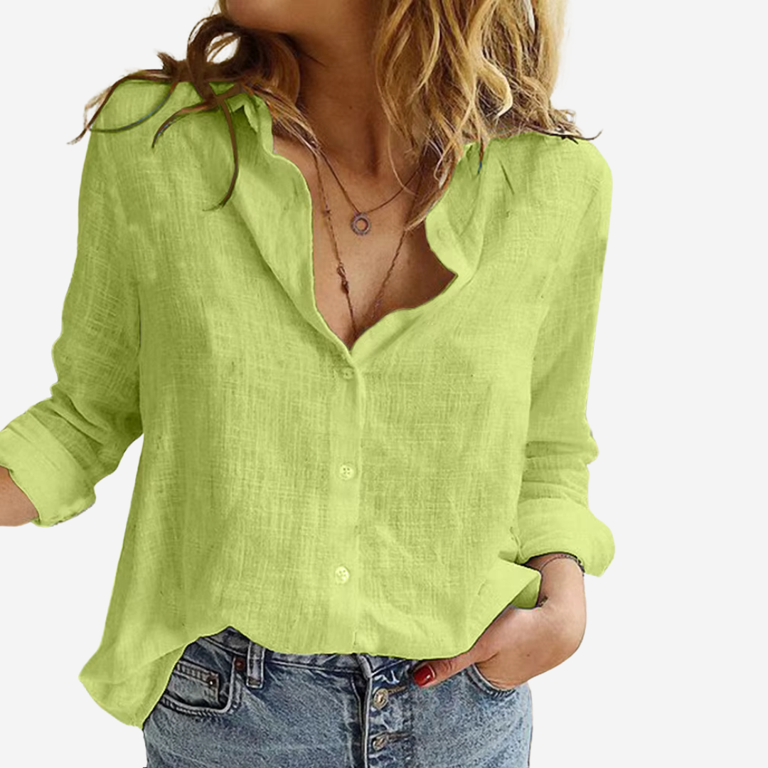 Della | Airy Vintage Collar Blouse