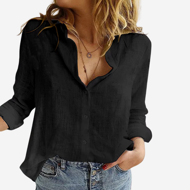 Della | Airy Vintage Collar Blouse
