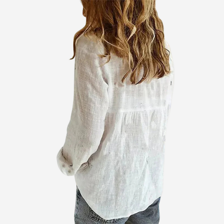 Della | Airy Vintage Collar Blouse