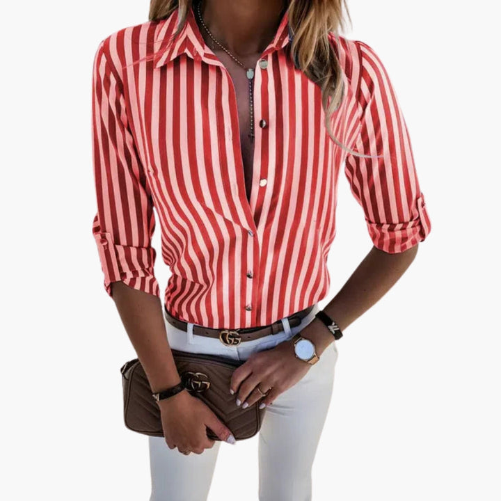 Sable | Vertical Stripe Blouse