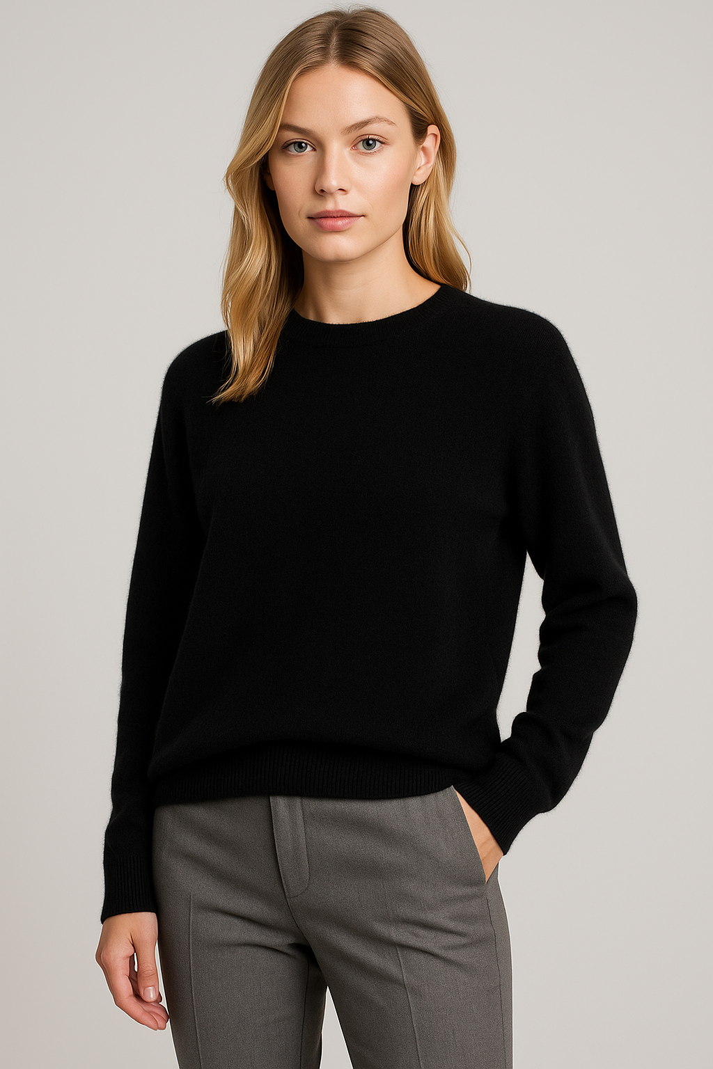 Jetty | Classic Crewneck Cashmere Blend Jumper