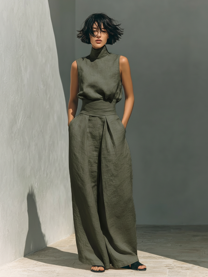 Chloe | Linen Blouse Set
