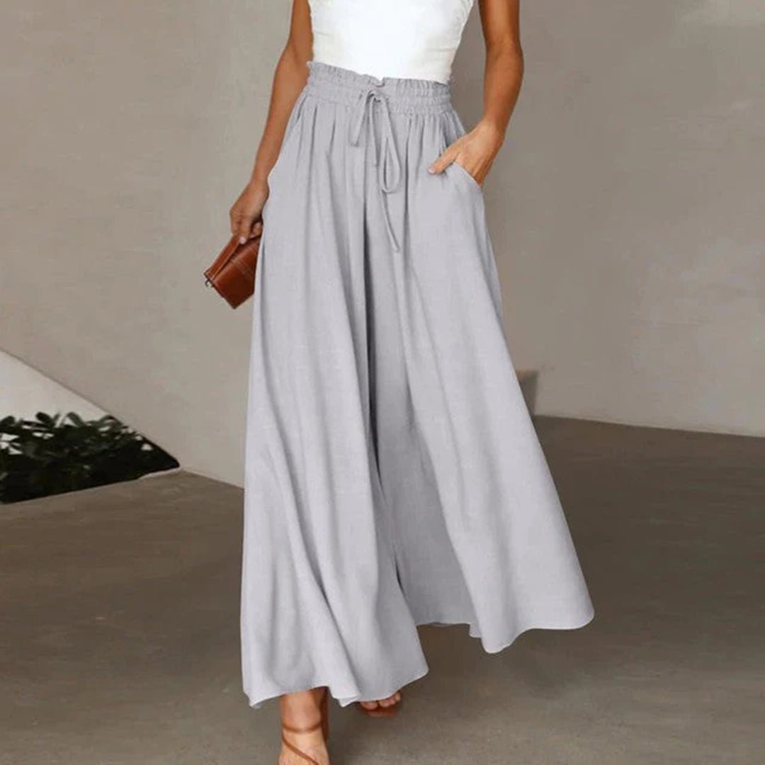 Mairi | Flowing Shirred Waist Palazzo Pants