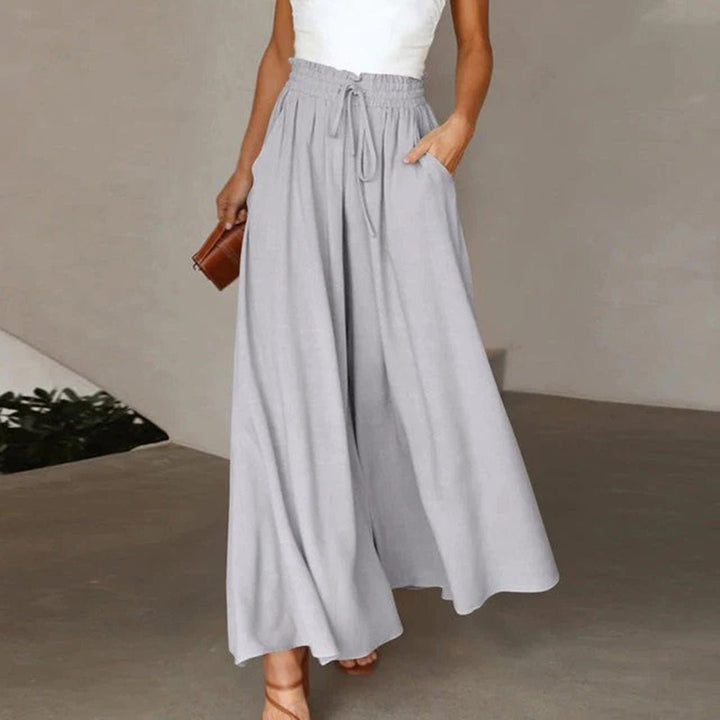 Mairi | Flowing Shirred Waist Palazzo Pants