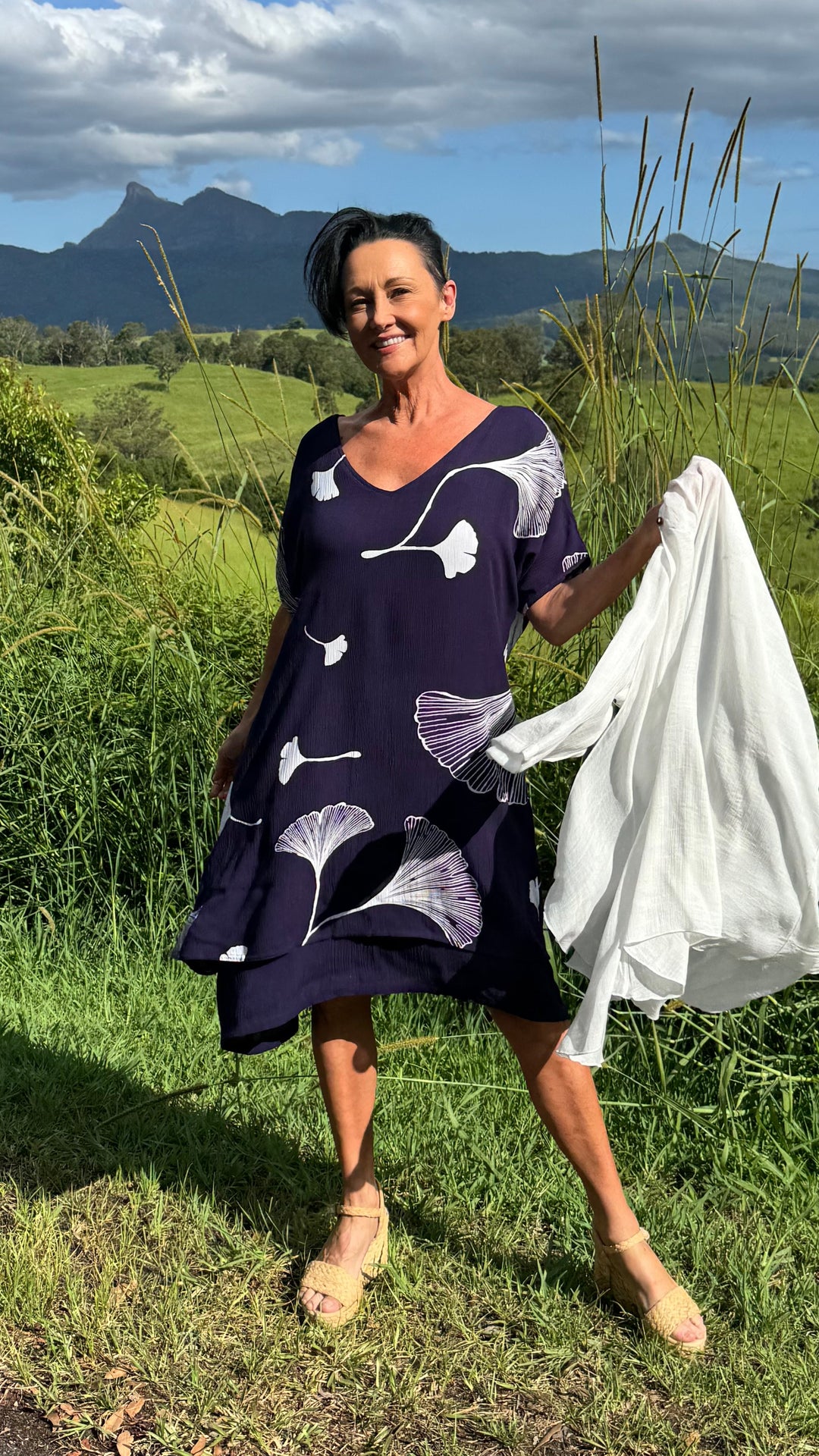 Eleanor | Garden Print Midi Dress