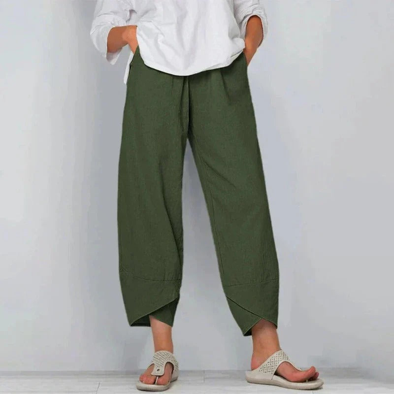 Gilly | Chic Pleated Summer Pants with Pockets