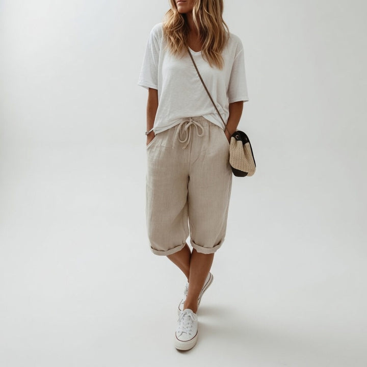 Kasey | Classic Cotton Bermuda Shorts for Women