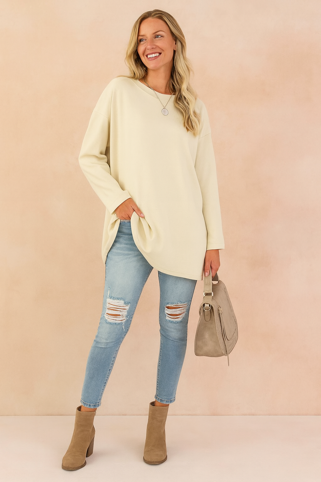 Lexi | Relaxed Long Sleeve Tunic Top