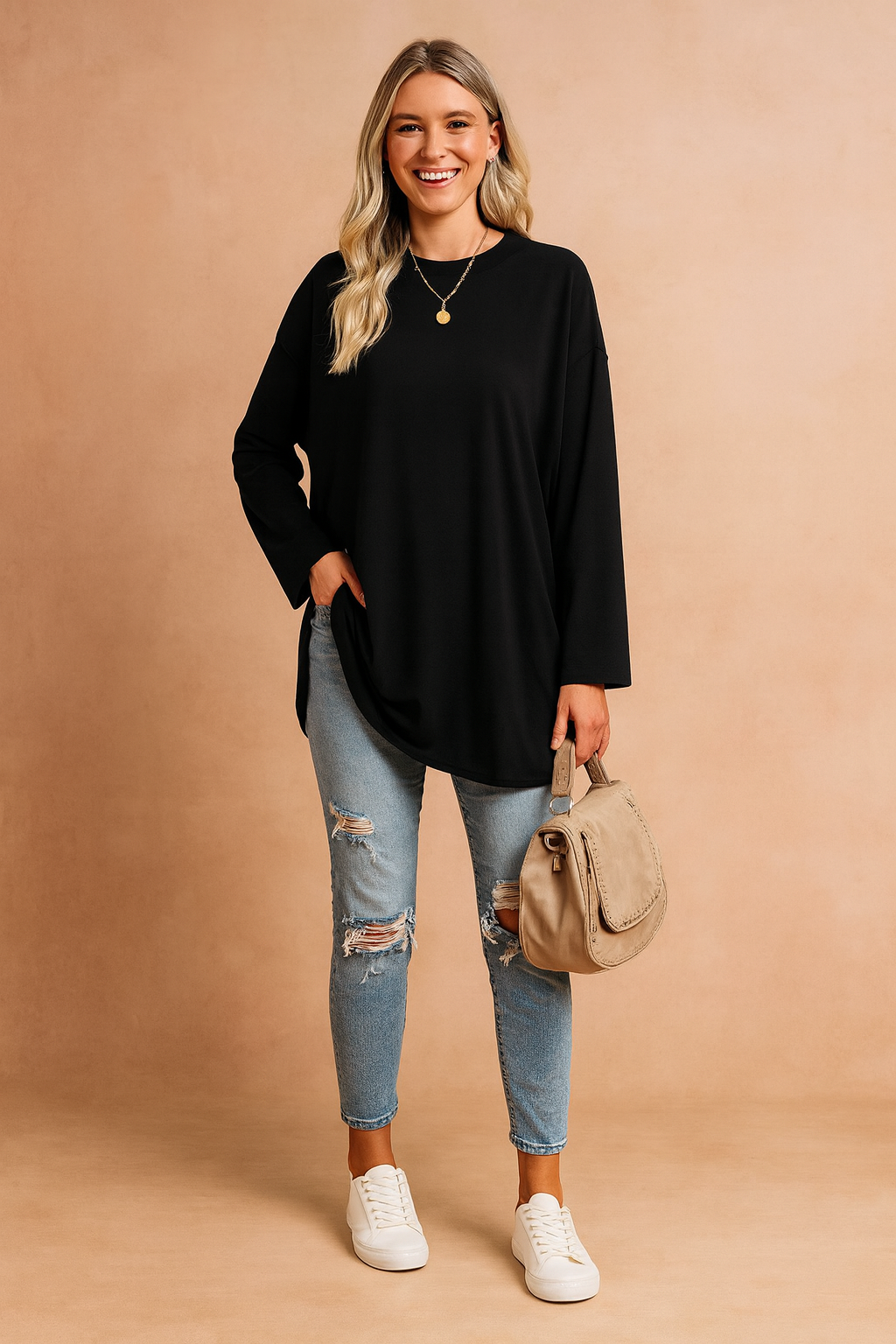 Lexi | Relaxed Long Sleeve Tunic Top