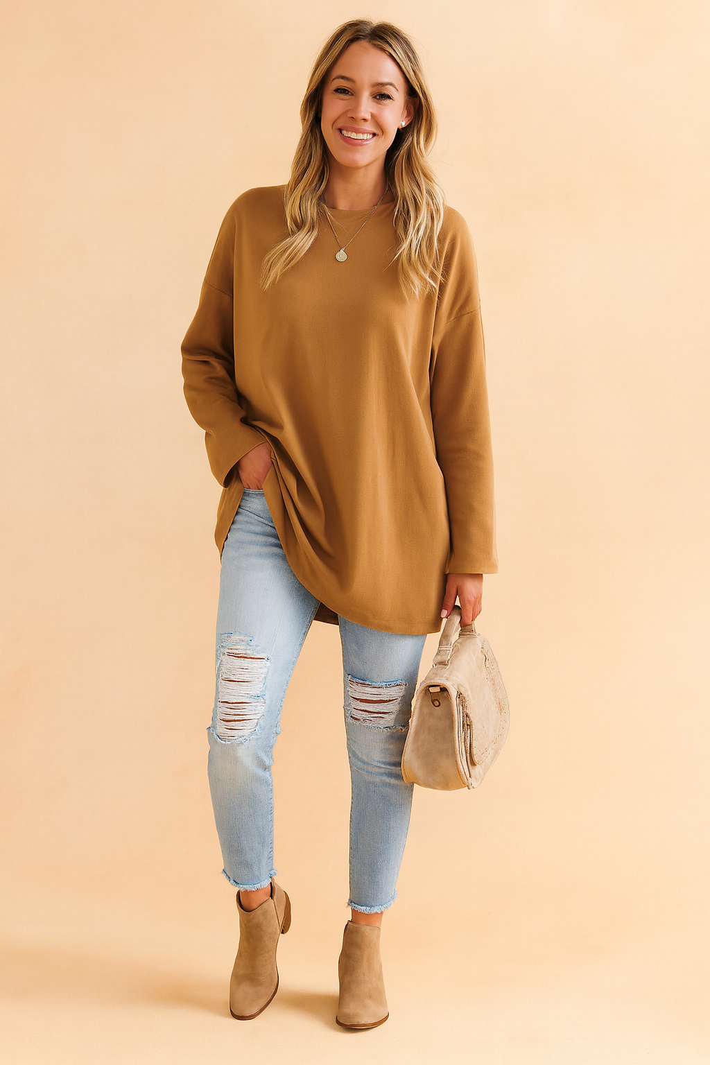 Lexi | Relaxed Long Sleeve Tunic Top