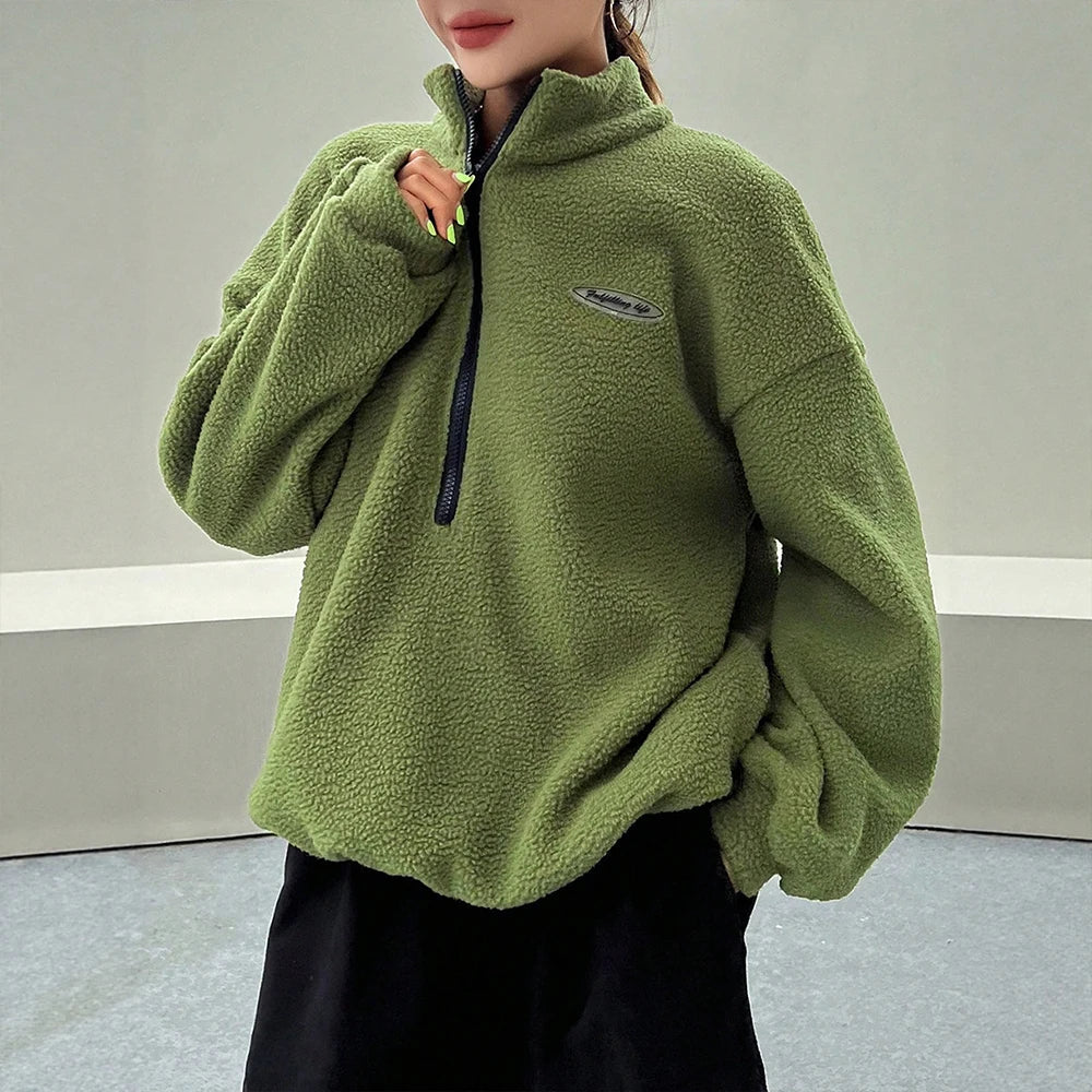 Tallie | Teddy Fleece Half Zip Sweater