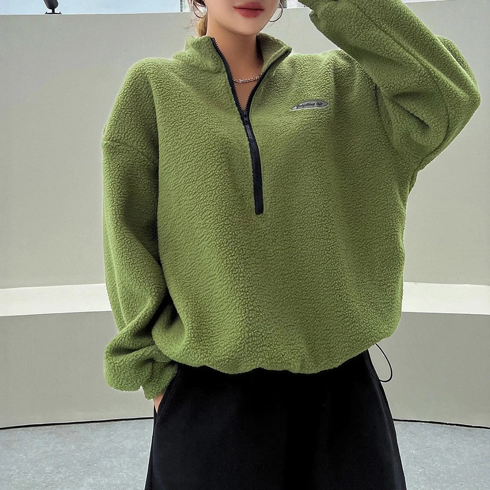 Tallie | Teddy Fleece Half Zip Sweater