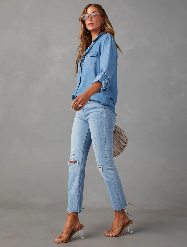 Xena | Long-Sleeve Button Polo