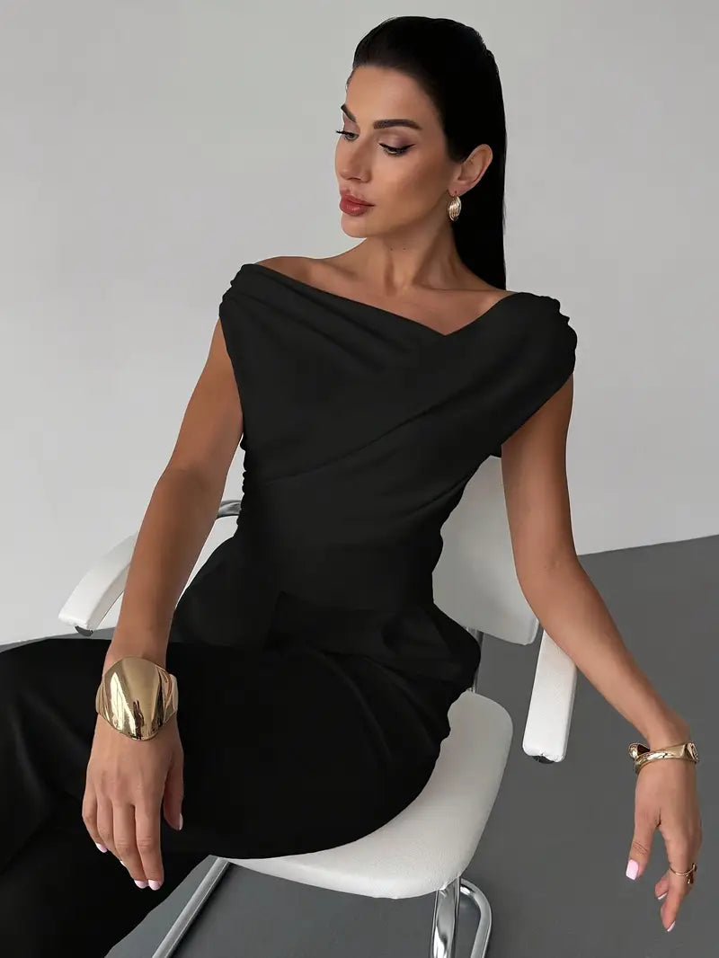 Jemima | Draped One Shoulder Top