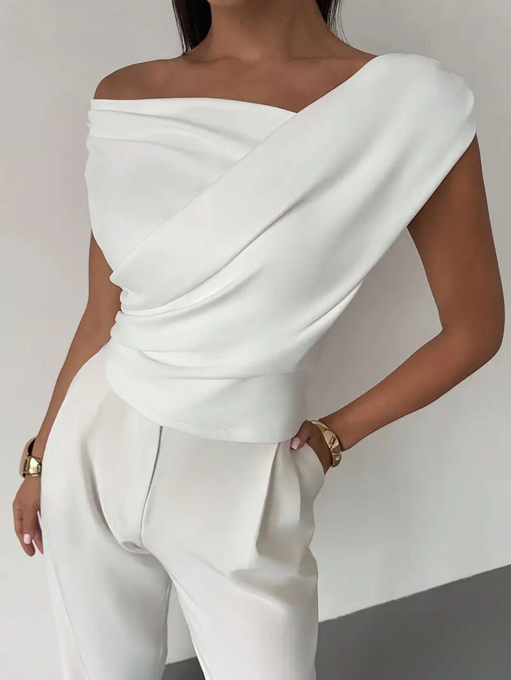 Jemima | Draped One Shoulder Top
