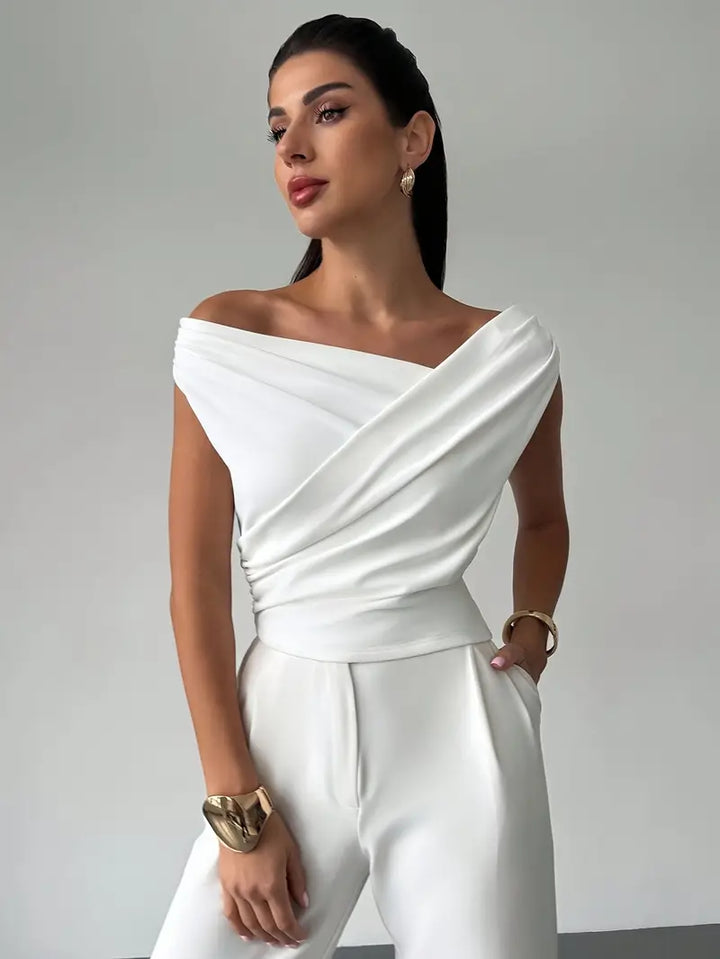 Jemima | Draped One Shoulder Top