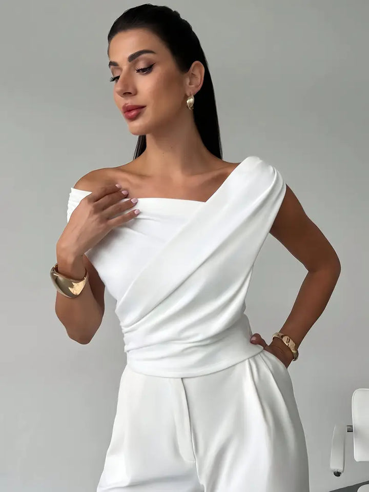 Jemima | Draped One Shoulder Top