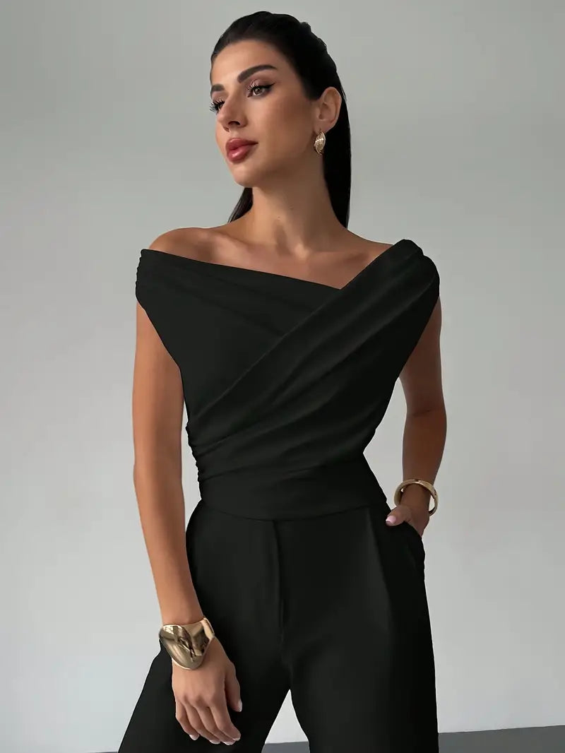 Jemima | Draped One Shoulder Top