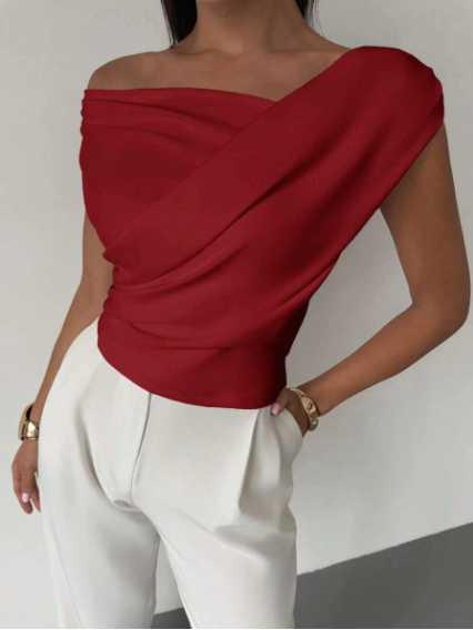 Jemima | Draped One Shoulder Top