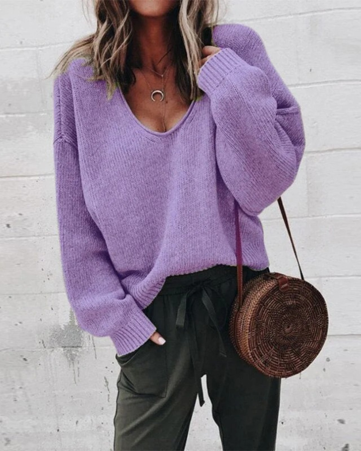 Cassidy | Soft V Neck Knit Jumper