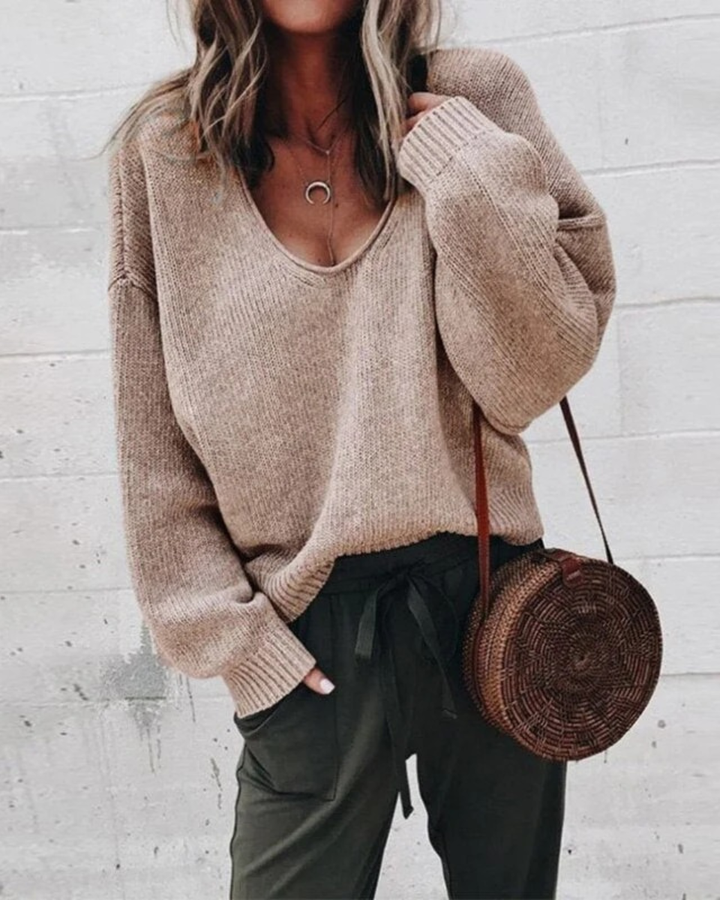 Cassidy | Soft V Neck Knit Jumper