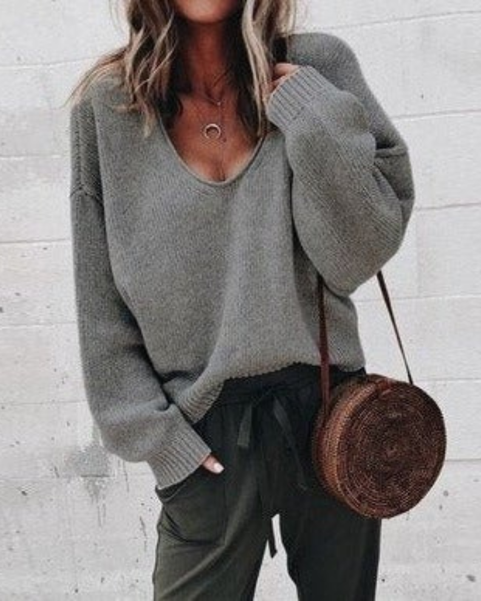Cassidy | Soft V Neck Knit Jumper
