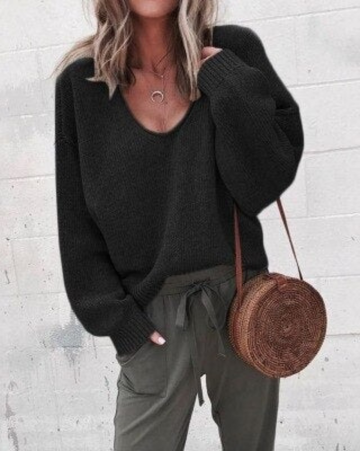 Cassidy | Soft V Neck Knit Jumper