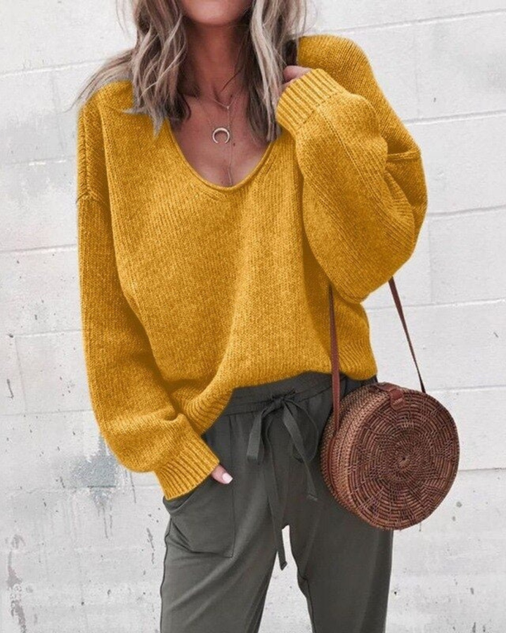 Cassidy | Soft V Neck Knit Jumper