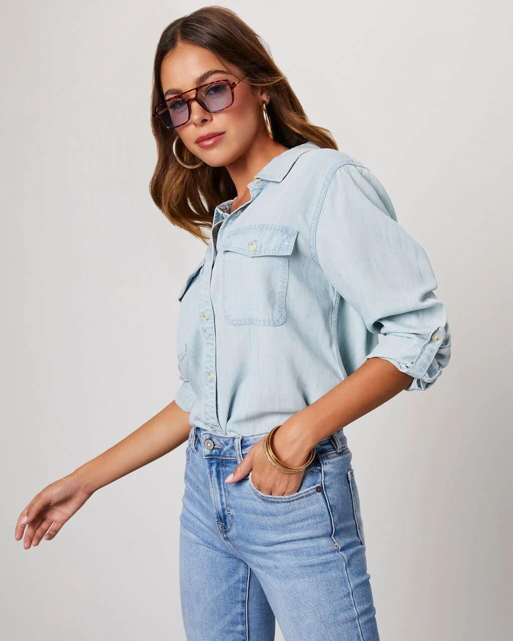 Sky | Classic Denim Shirt