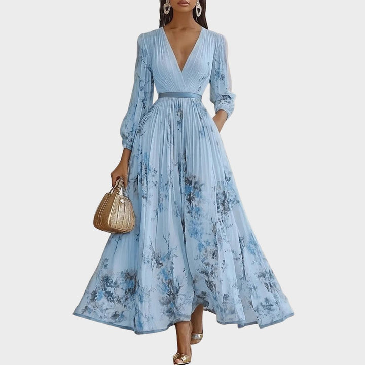 Rowena | Elegant Pleated Maxi Dress