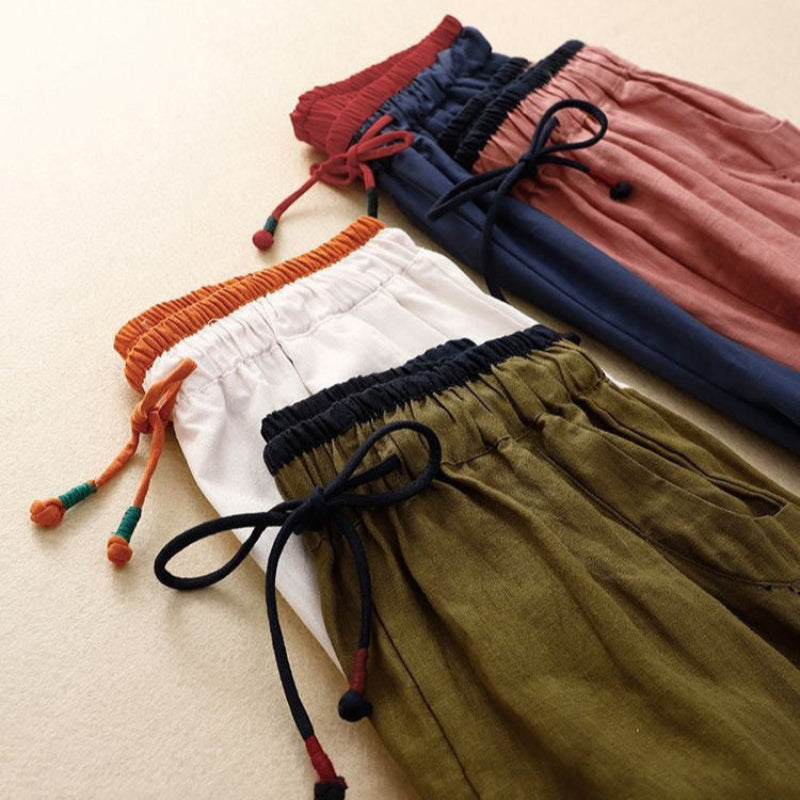 Pearl | Easy Relaxed Summer Pants with Belt