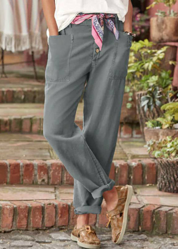 Alba | Elegant Relaxed Trousers with Patch Pockets