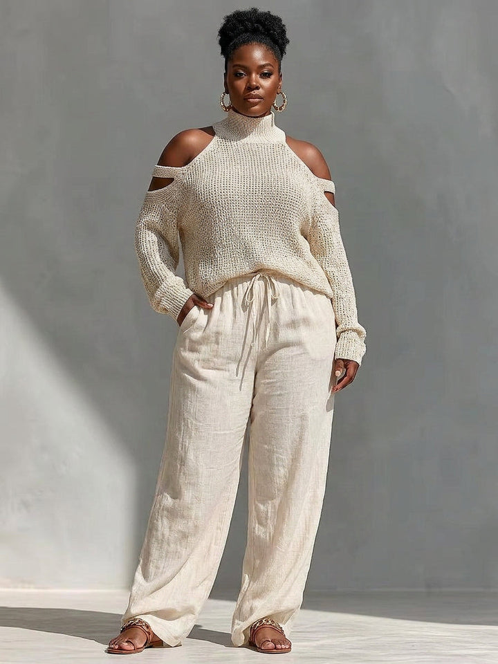 Noelle | Knit and Linen Set