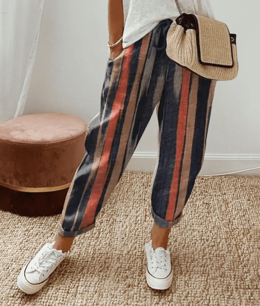 Hollie | Flattering Printed Comfort Waistband Pants