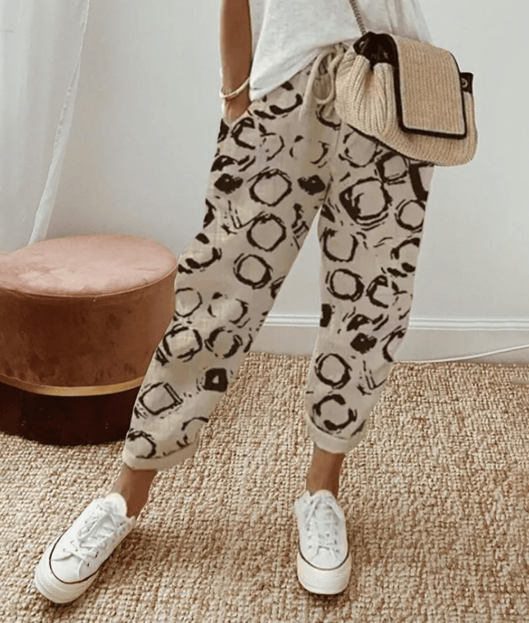 Hollie | Flattering Printed Comfort Waistband Pants