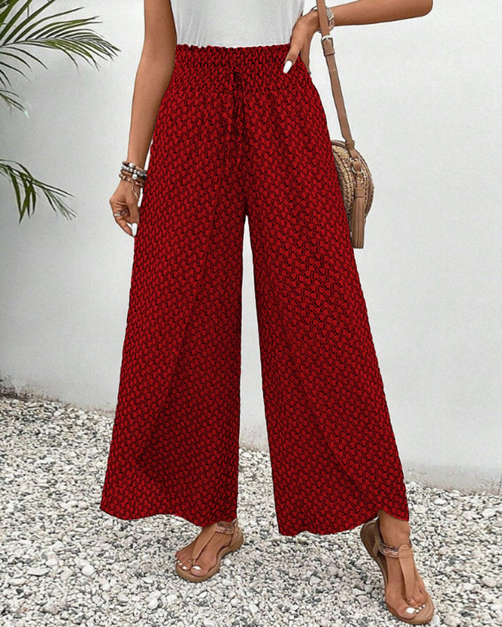 Eadie | Printed Relaxed Wide Leg Palazzo Pants