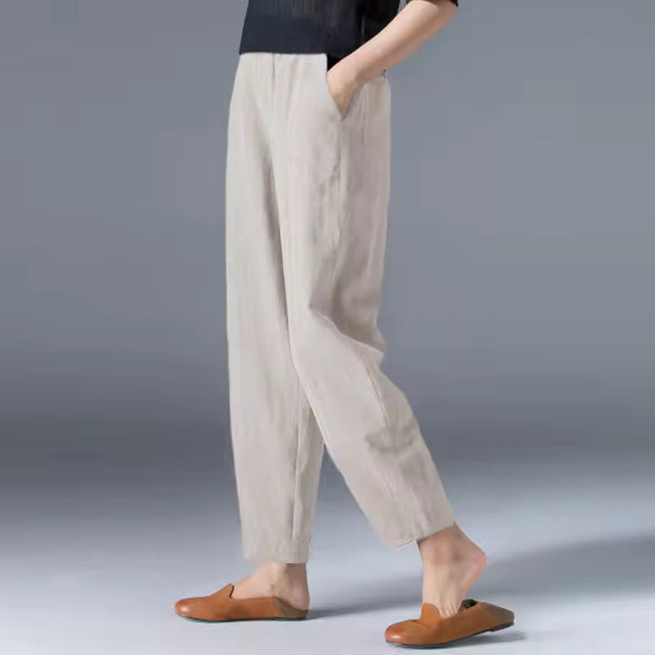 Irene | Lightweight Summer Pants with Pleated Front