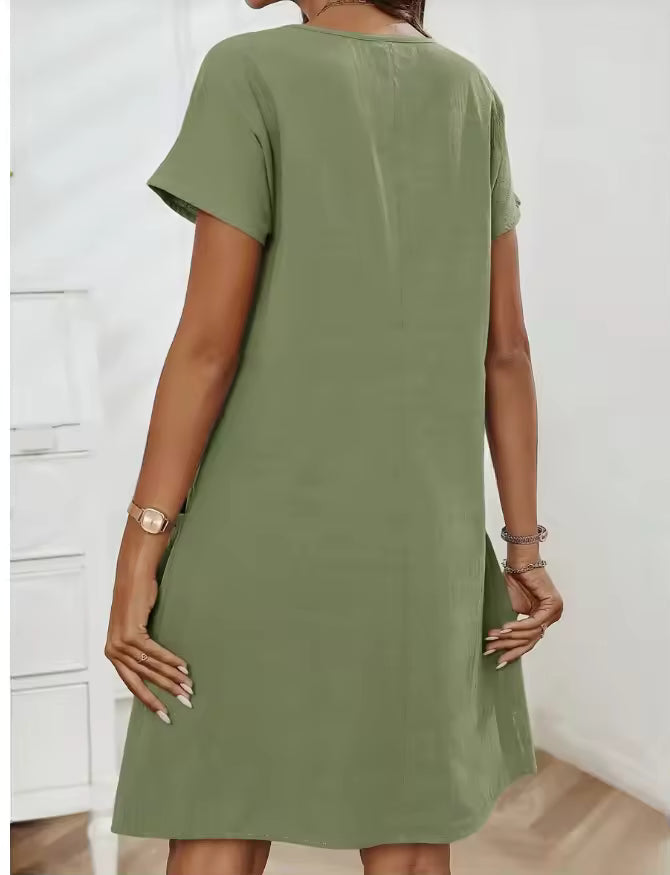 Ferngrove | Zip Front Linen Dress