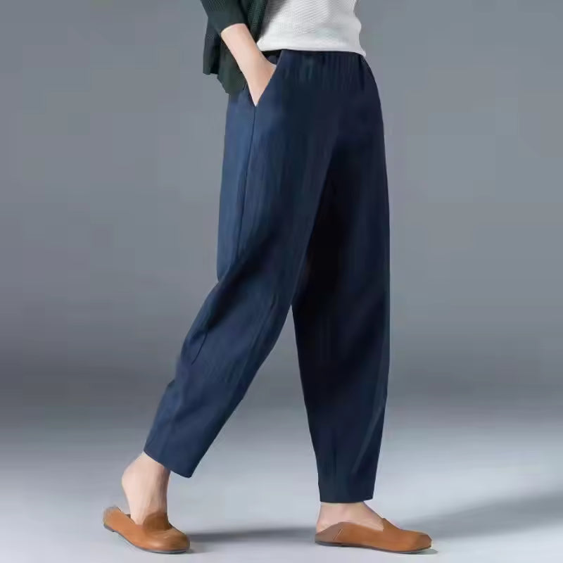 Irene | Lightweight Summer Pants with Pleated Front
