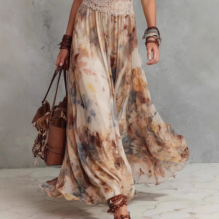 Solene | Tie-Dye Halter Maxi Dress